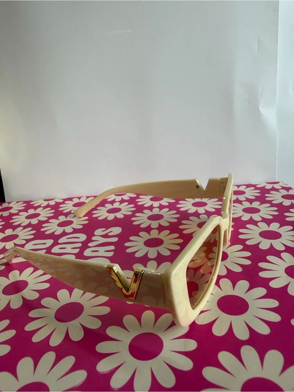 Beige‎ Retro Square Sunglasses - Women Accessories